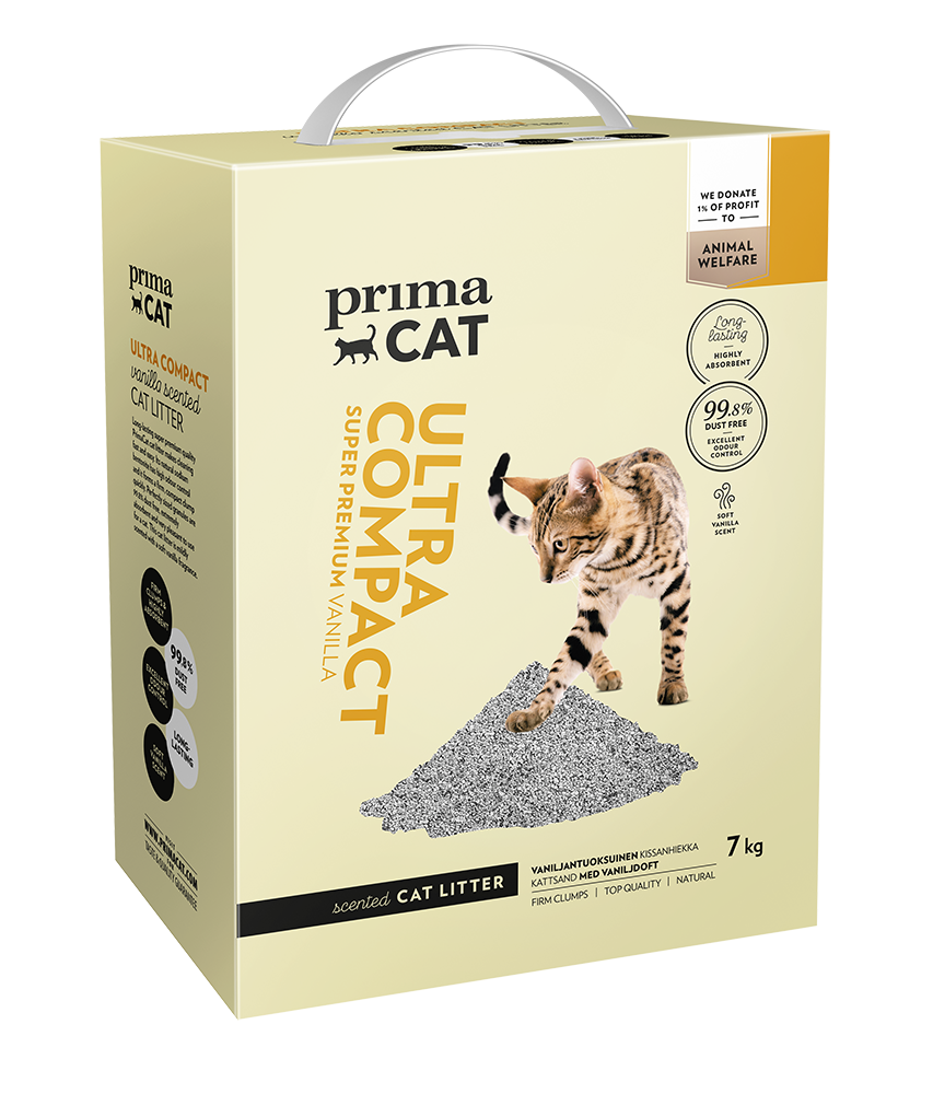 PrimaCat Ultra Compact Vanilla scented cat litter