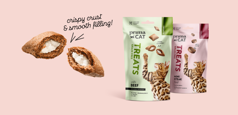 PrimaCat cat treats with crispy crust & smooth filling image