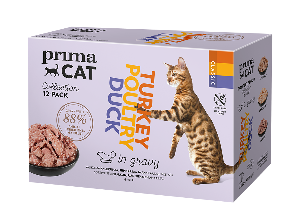 PrimaCat Poultry Mix Collection 12-pack cat food