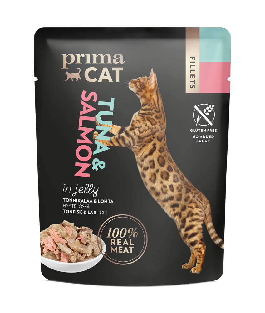 PrimaCat Tuna & Salmon in jelly cat food