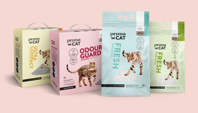 PrimaCat litter range package picture