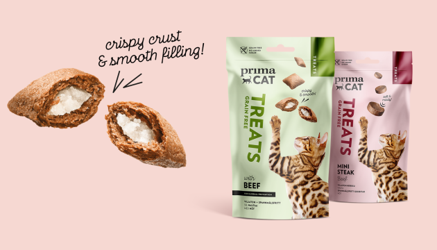 PrimaCat cat treats with crispy crust & smooth filling image