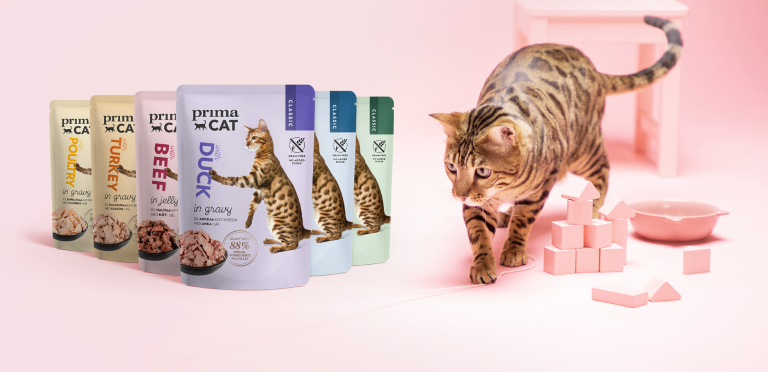 PrimaCat classic wet food for your cat’s daily nutrition