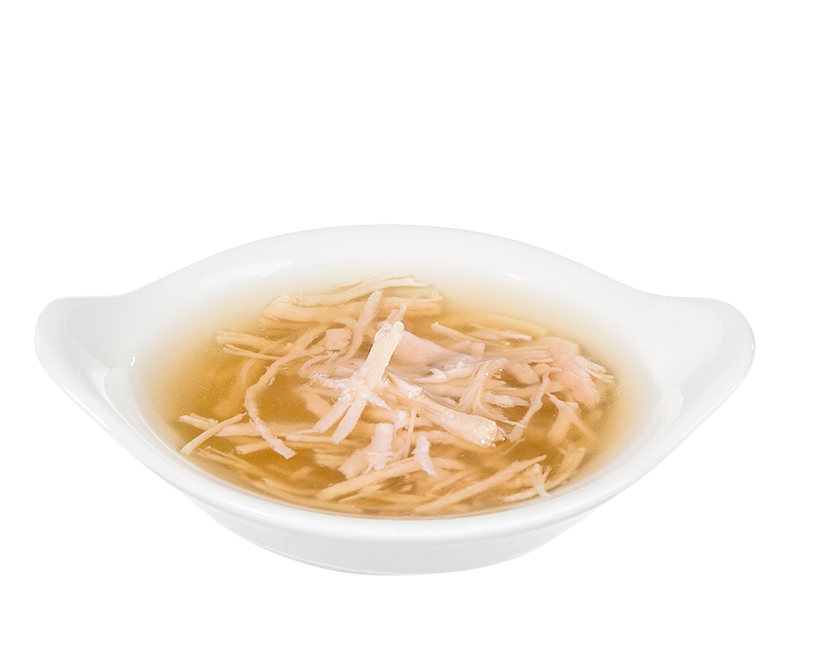 PrimaCat Soup Chicken -keittoruoka kissalle sisältää herkullista lihaa ja lientä