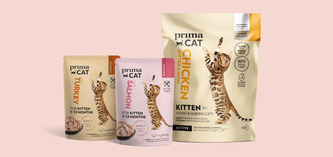 PrimaCat Kitten Classic och torrfoder