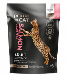 PrimaCat Grain-free salmon cat food for adult cats