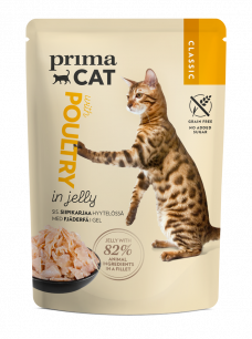 PrimaCat Classic sis. Siipikarjaa hyytelössä -annospussi