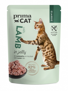 PrimaCat Classic sis. Lammasta hyytelössä -annospussi