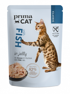 PrimaCat Classic sis. Kalaa hyytelössä -annospussi