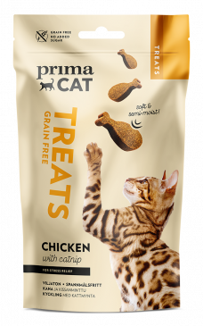 PrimaCat Softy Treats Kyckling och Kattmynta kattgodis för kattens stresshantering