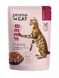 PrimaCat Classic Nötkött i sås kattmat