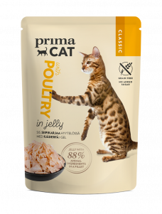 PrimaCat Fågel i gelé kattmat