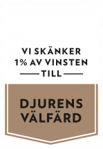 Vi skänker 1% av vinster till djurens välfärd